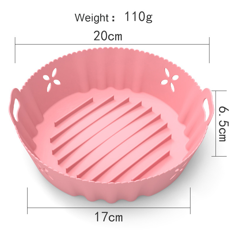 110g Reusable Air Fryer Liners Non Stick Silicone Food Safe Silicone Air Fryer Basket Accessories Air Fryer Silicone Pot