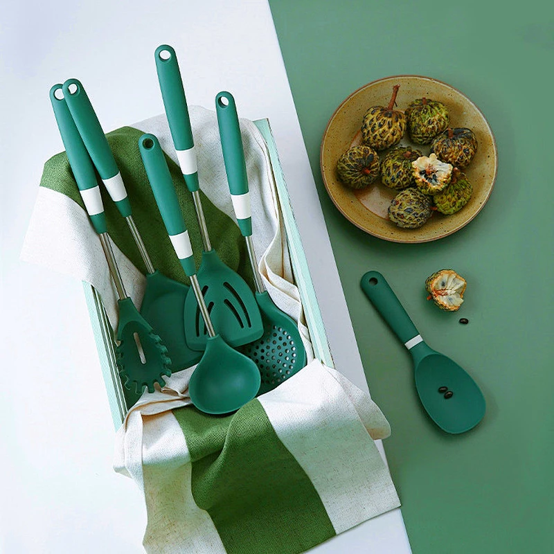 kitchen tools gadgets silicon cooking conina Non-Stick Heat Resistant 6pcs silicone kitchen utensils