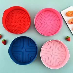 174G SILICONE BAKING PAN REUSABLE FOR AIR FRYER SILICONE POT FOOD SAFE AIRFRYER SILICONE AIR FRYER LINERS