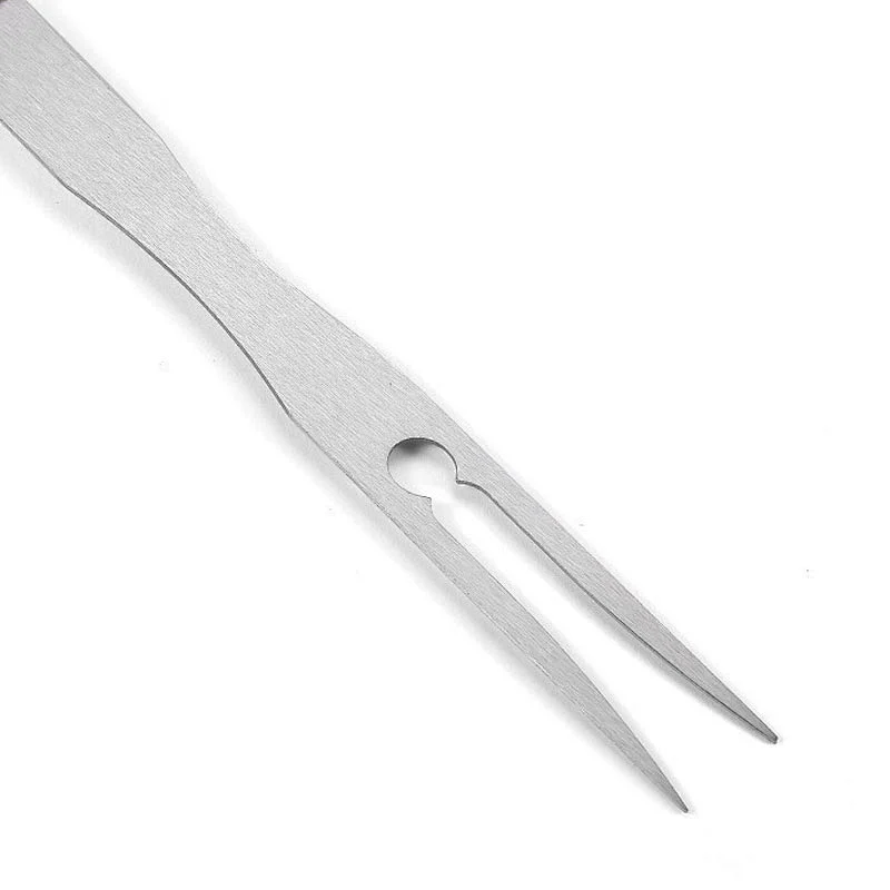 Hot Selling Stainless Steel Kitchen Fork bbq skewersl Barbecue grill Fork Grill Tools Wooden Handle BBQ Fork