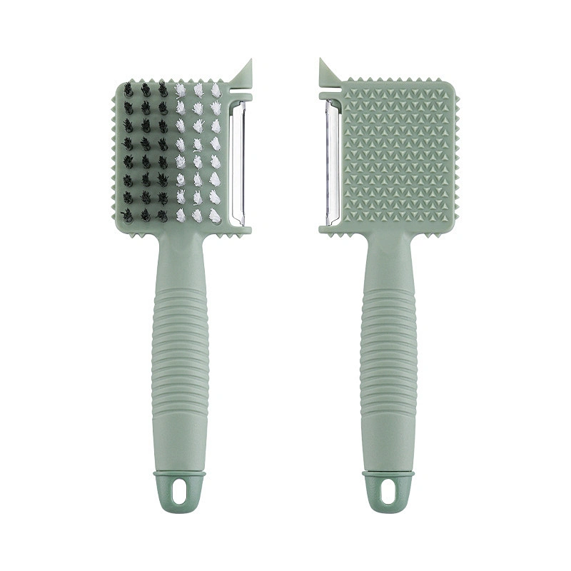 Wholesale Multipurpose Fruit And Vegetable Cleaning Brush With Grinder Peeler Kitchen Gadgets Food Clean Brush