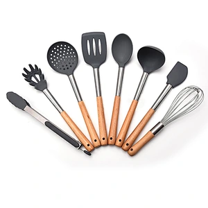 BEST SELLER KITCHEN ACCESSORIES KITCHEN WARES SET COOKING UTENSIL BAKING TOOLS SILICONE UTENSILS SET WITH STAINLESS STEEL HANDLE