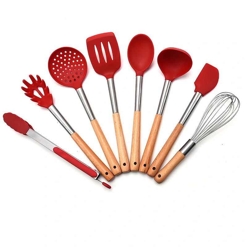 BEST SELLER KITCHEN ACCESSORIES KITCHEN WARES SET COOKING UTENSIL BAKING TOOLS SILICONE UTENSILS SET WITH STAINLESS STEEL HANDLE