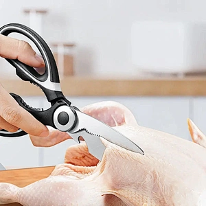 Multifunction black color stainless steel Kitchen Scissors