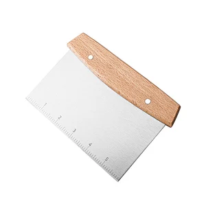 Dough Scraper Cake Scraper Bread Cutter Food Grade Dough Cutter Baking Tools Stainless Steel Dough Cutter With Measurement