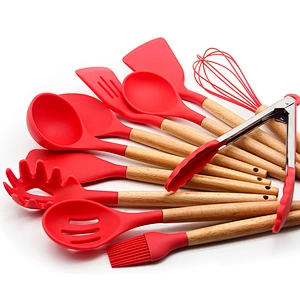 Amazon Hot Selling Kitchen baking utensils silicone set kitchen accessories Silicone Cooking Utensils Set