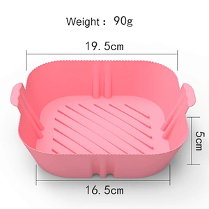 90g Silicone Air Fryer Pot Bake Dish Foldable Baking Pan Tools Silicone Air Fryer Accessories Silicone Air Fryer Liners