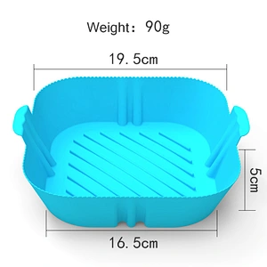 90g Silicone Air Fryer Pot Bake Dish Foldable Baking Pan Tools Silicone Air Fryer Accessories Silicone Air Fryer Liners