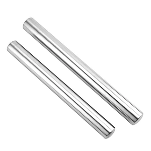 Reusable Sus304 Food Grade Not Stick French Baking Utensils Dough Rolling Pin Smooth Stainless Steel Rolling Pin