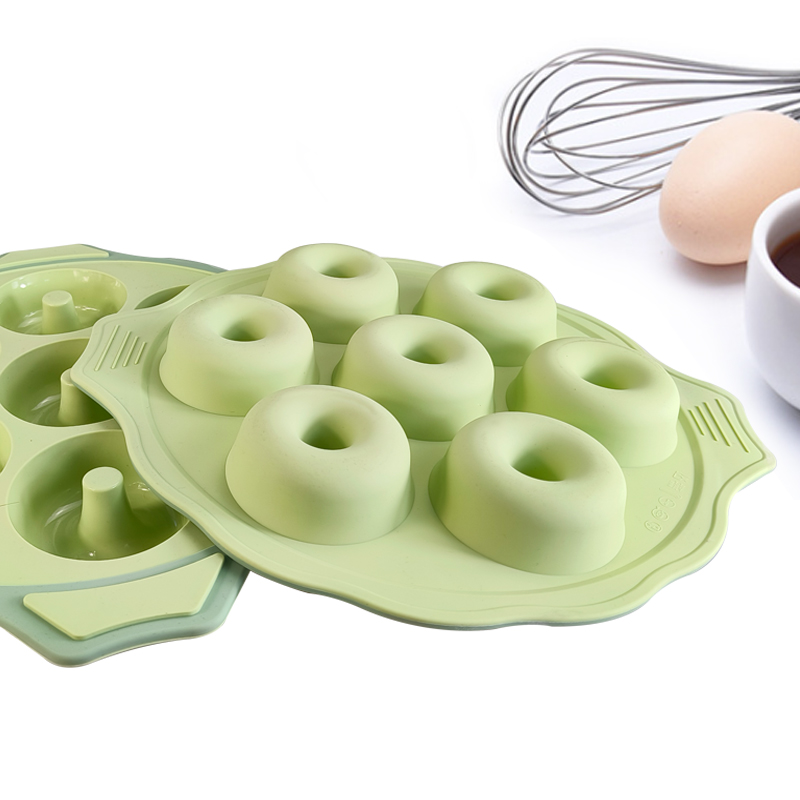 7-Cavity Silicone Cake Molds Mousse Cake Bakeware Baking Utensils Tool Chocolate Mold Silicone Donut Baking Pan Mold Tray