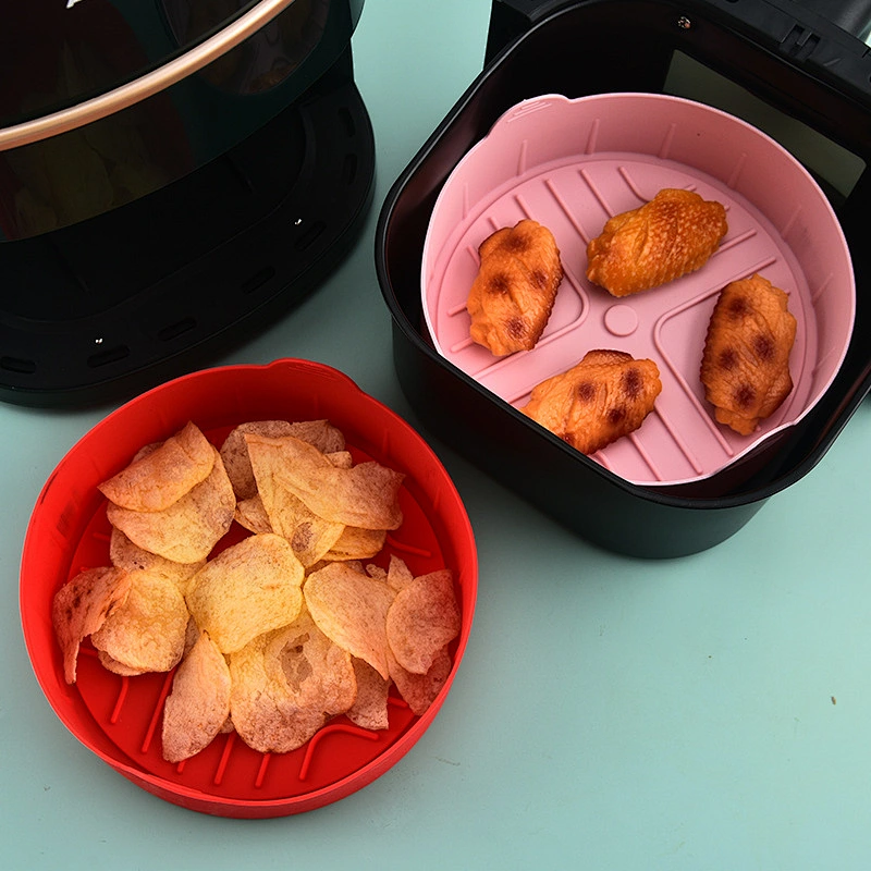 174G SILICONE BAKING PAN REUSABLE FOR AIR FRYER SILICONE POT FOOD SAFE AIRFRYER SILICONE AIR FRYER LINERS