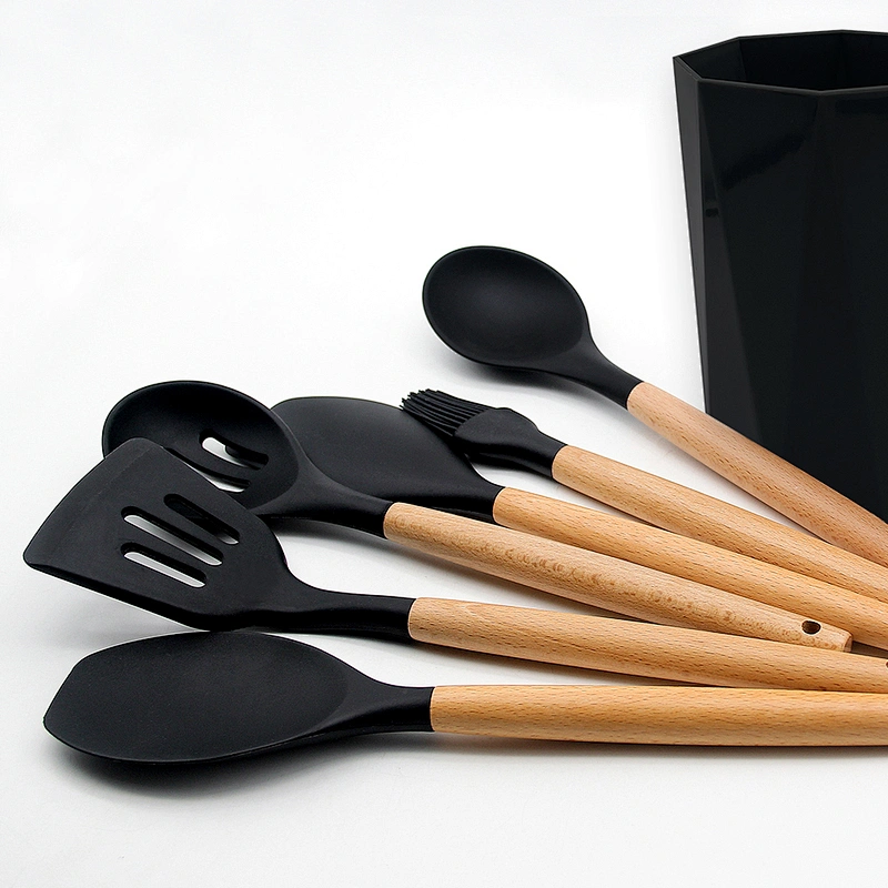 Amazon Hot Selling Kitchen baking utensils silicone set kitchen accessories Silicone Cooking Utensils Set