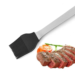 Heat Resistant Kitchen Barbecue Accessories Grill Brush Stainless Steel Sauce Basting Brushes Oil Brush BBQ Dressing Brush