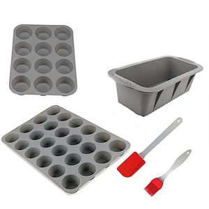 HOME GADGETS NON STICK BAKING MOLD SILICONE CAKE PAN LOAF PAN KITCHEN ACCESSORIES SET BAKING MAT SILICONE MOLD BAKING SET