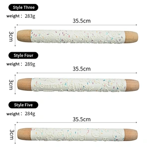 Factory Selling Non Stick Baking Fondant Mini Pizza Dough Roller Baking Utensils Silicone Rolling Pin Professional Rolling Pin