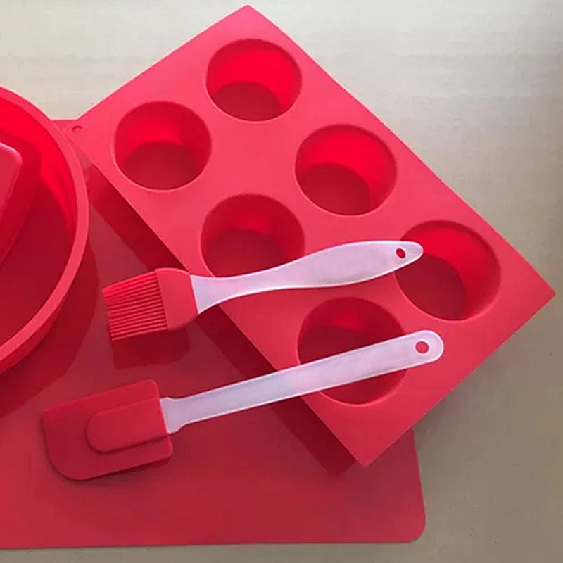Kitchen Accessories Set Non Stick Food Grade Silicone Bakeware Sets Reusable Home Gadgets Baking Molds