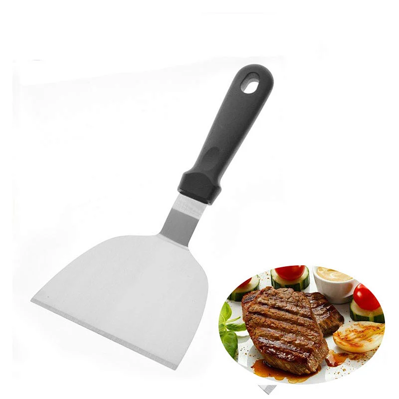Burger Smasher Hamburger Turner Scraper Grill Turner BBQ Spatula Pancake Flipper Stainless Steel Griddle Spatula for BBQ Grill