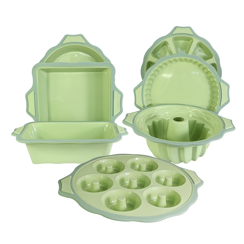 Cake mold set round silicone 3d cookie dough pizza baking pastry tools pan toast household oven tool cake molds