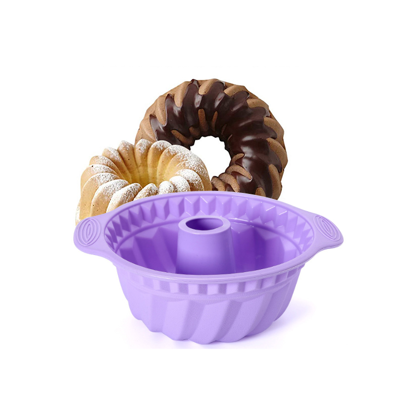 Kitchen Accessories Silicone Circular Round Shape Hollow Chimney Baking Pan Chiffon Bread Cheese Cake DIY Baking Tools Cake Mold