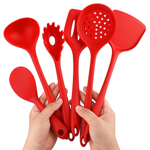 Top Seller 6Pcs Wholesale Kitchen Accessories Cooking Tools Kitchenware Silicone Kitchen Utensil Sets With Logo