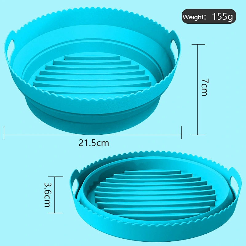 155g Durable Oven Reusable Silicone Air Fryer Accessories Non Stick Silicone Air Fryer Liner For Air Fryer Silicone Pot