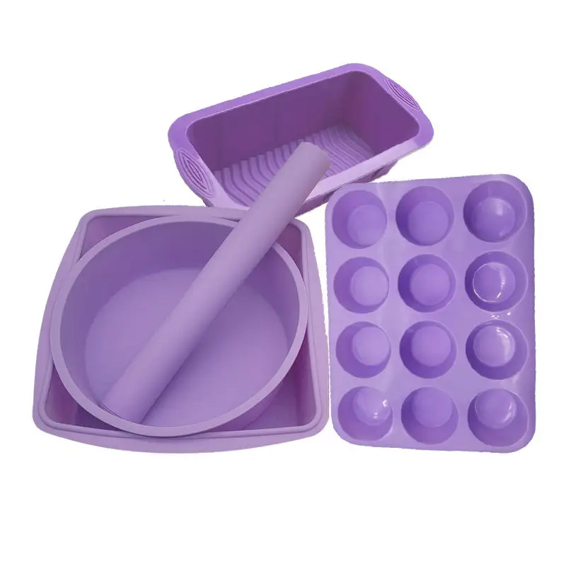 HOME GADGETS NON STICK BAKING MOLD SILICONE CAKE PAN LOAF PAN KITCHEN ACCESSORIES SET BAKING MAT SILICONE MOLD BAKING SET