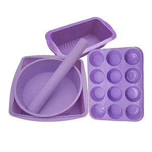 HOME GADGETS NON STICK BAKING MOLD SILICONE CAKE PAN LOAF PAN KITCHEN ACCESSORIES SET BAKING MAT SILICONE MOLD BAKING SET