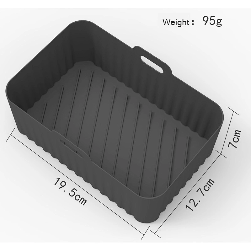 95g Food Grade Air Fryer Reusable Square Air Fryer Liner Liners Accessories Reusable Silicone Air Fryer Pot