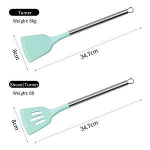 Hot Sale 14Pcs Stainless Steel Handle Silicone kitchen cooking utensils Cookware Kitchen accessories Sets of Kitchen Utensil