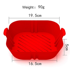 3pcs Reusable Air Fryer Silicone Pot Basket Liner Baking Mould Sets Food Safe Air Fryer Silicone Baking Tray Mats For Air Fryer