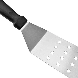 Stainless Steel Bbq Grill Spatula Turner Scraper For Flat Top Grill Camping Cooking Barbeque Accessories Slotted Turner