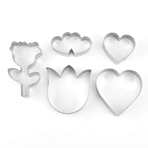 Provide Factory Custom Baking Diy Mould Hanukah Bakeware Set Holiday Heart Rose Tulip Type Stainless Steel Cookie Cutter
