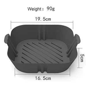 3pcs Reusable Air Fryer Silicone Pot Basket Liner Baking Mould Sets Food Safe Air Fryer Silicone Baking Tray Mats For Air Fryer