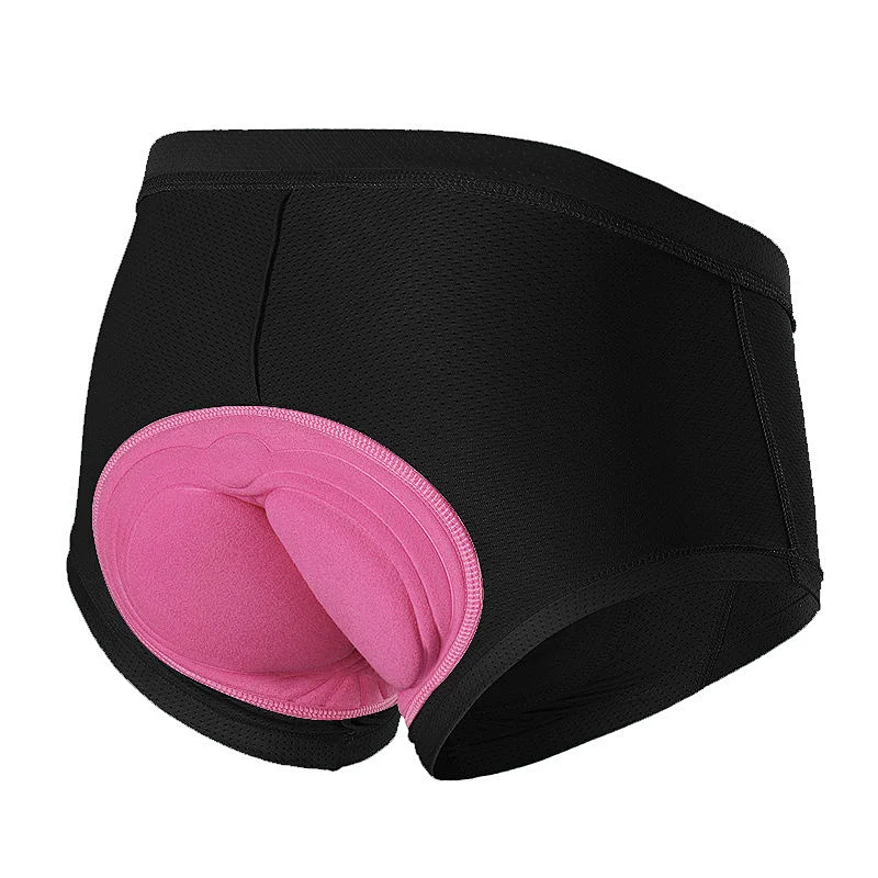 Factory Wholesale Custom Breathable Quick Dry Moisture Wicking Padded Women Cycling Underwear Silicone Gel Padded Bike Underwear Women
