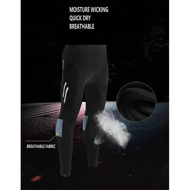 Factory Wholesale Quick Dry Mens Cycling Pants Breathable 4D Padded Mountain Bike Pants Custom Spring Autumn Men's Bicycle pants