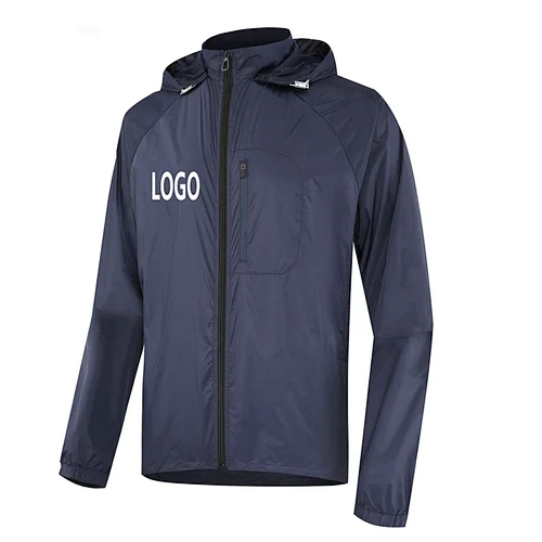 factory custom men Lightweight Hooded Waterproof Cycling Jacket Rainproof Outdoor Running Hiking Bike Windbreaker Jacket