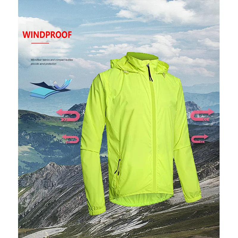 custom men sun uv protection UPF 50+ waterproof cycling jacket removable sleeves rainproof bike jacket outdoor windproof jacket windbreaker