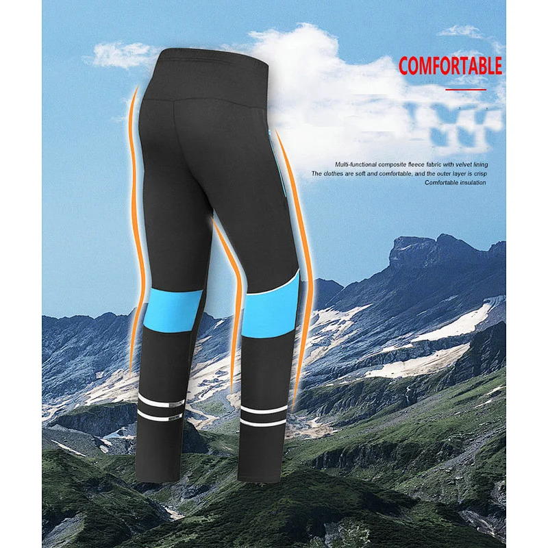 Factory Men's Thermal Windproof Cycling Pants Fleece Lined Outdoor Warm Bike Pants Winter Cold Weather Warm Casual Pants