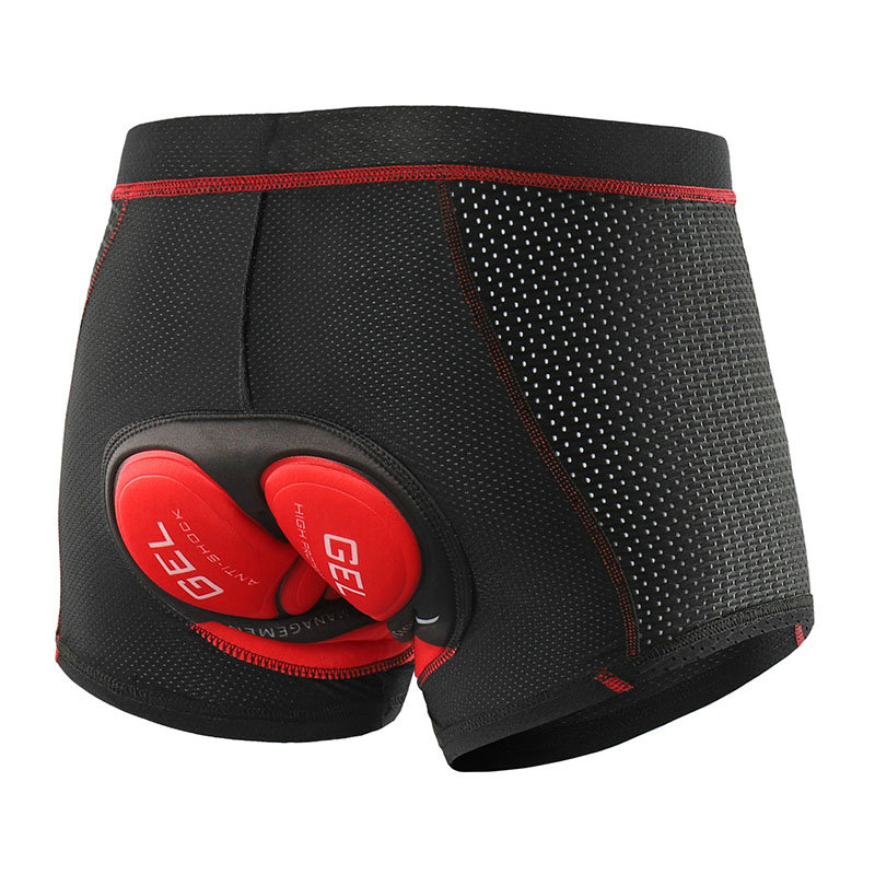 Factory Wholesale Breathable Moisture Wicking Cycling Underwear Mens 3D Silicone Gel Padded Bike Underwear Cycling Shorts