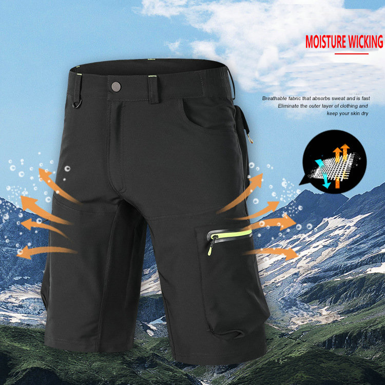 Factory wholesale mens summer breathable quick dry mountain bike shorts customize MTB shorts loose size outdoor cycling shorts