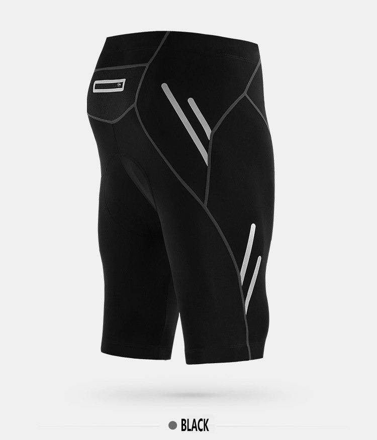Factory Breathable Quick Dry Moisture wicking Mens reflective Padded Cycling Shorts zipper pocket Padded Mountain Bike Shorts