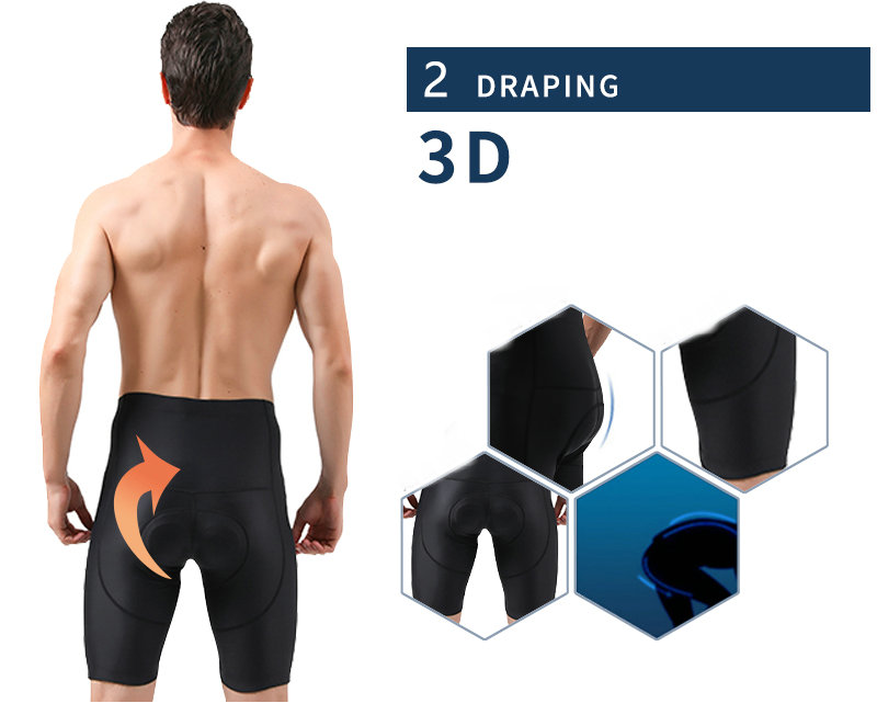 Factory wholesale men Cycling Shorts mositure wicking custom men's padded cycling shorts breathable gel padded bike shorts men