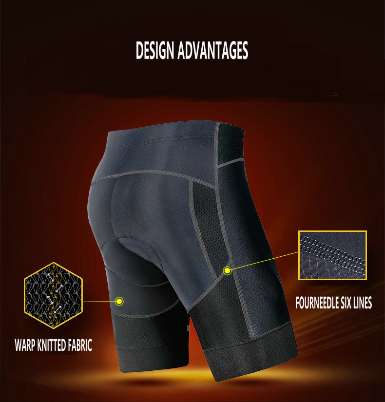 High Quality Breathable Quick Dry Mens Cycling Shorts MTB 4D Padded Bike Shorts Moisture Wicking Compression Bicycle Shorts