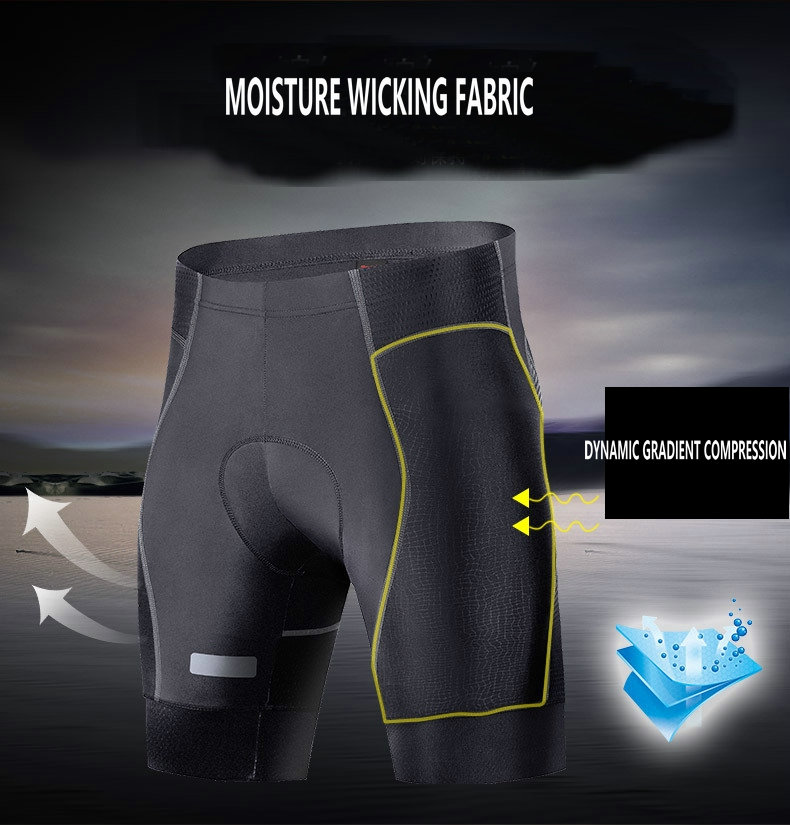 High Quality Breathable Quick Dry Mens Cycling Shorts MTB 4D Padded Bike Shorts Moisture Wicking Compression Bicycle Shorts