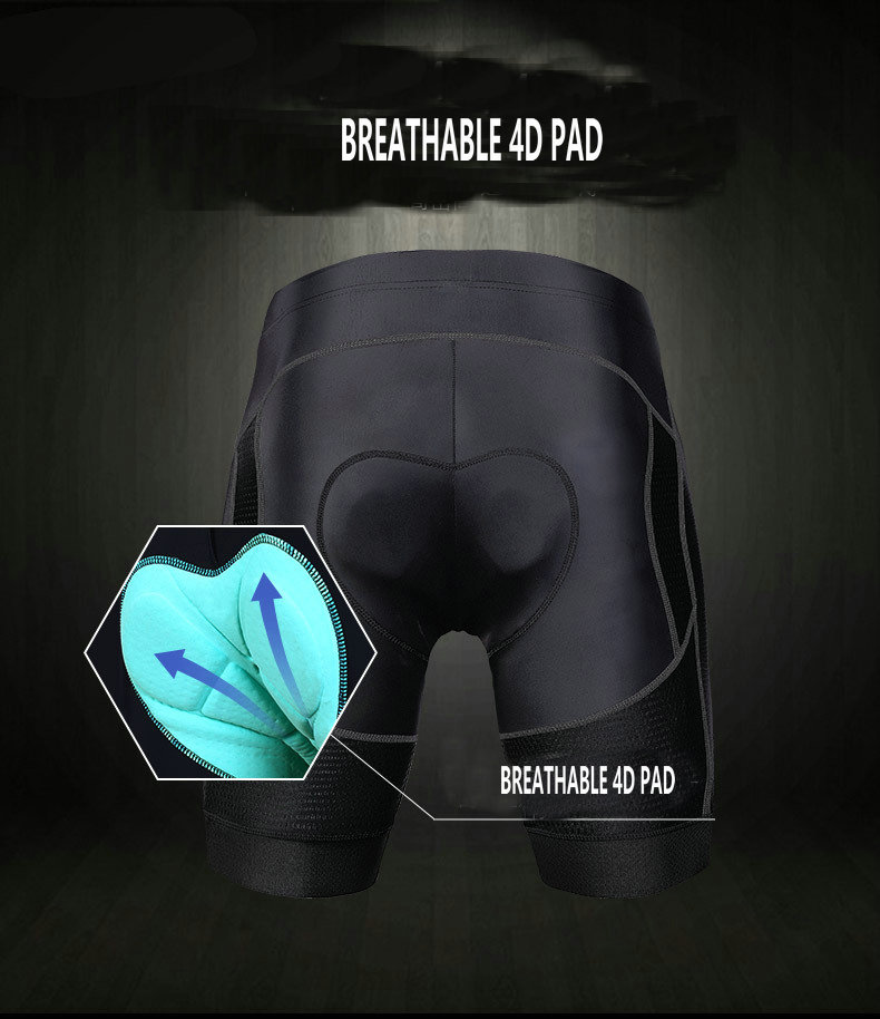 High Quality Breathable Quick Dry Mens Cycling Shorts MTB 4D Padded Bike Shorts Moisture Wicking Compression Bicycle Shorts