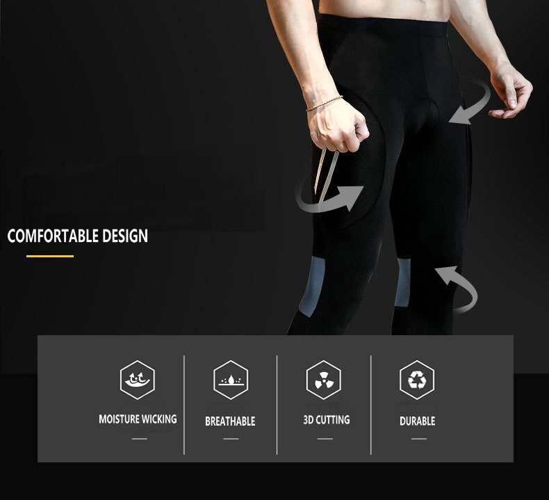 Factory Wholesale Quick Dry Mens Cycling Pants Breathable 4D Padded Mountain Bike Pants Custom Spring Autumn Men's Bicycle pants