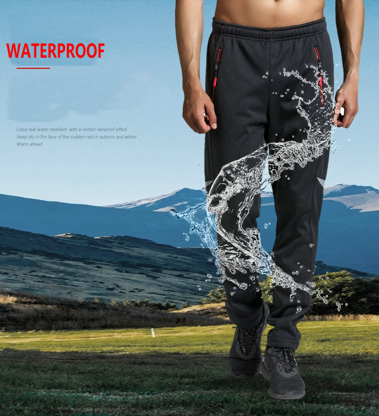 Factory Wholesale Men's Cycling Pants Fleece Thermal Windproof Winter Outdoor Pants for Biking Running Hiking Winter Bike Pants