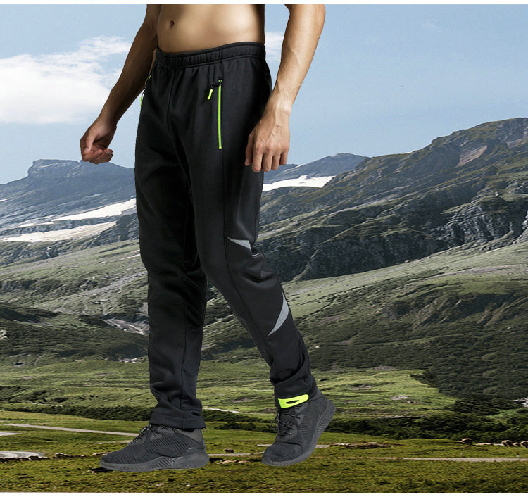 Factory Wholesale Men's Cycling Pants Fleece Thermal Windproof Winter Outdoor Pants for Biking Running Hiking Winter Bike Pants