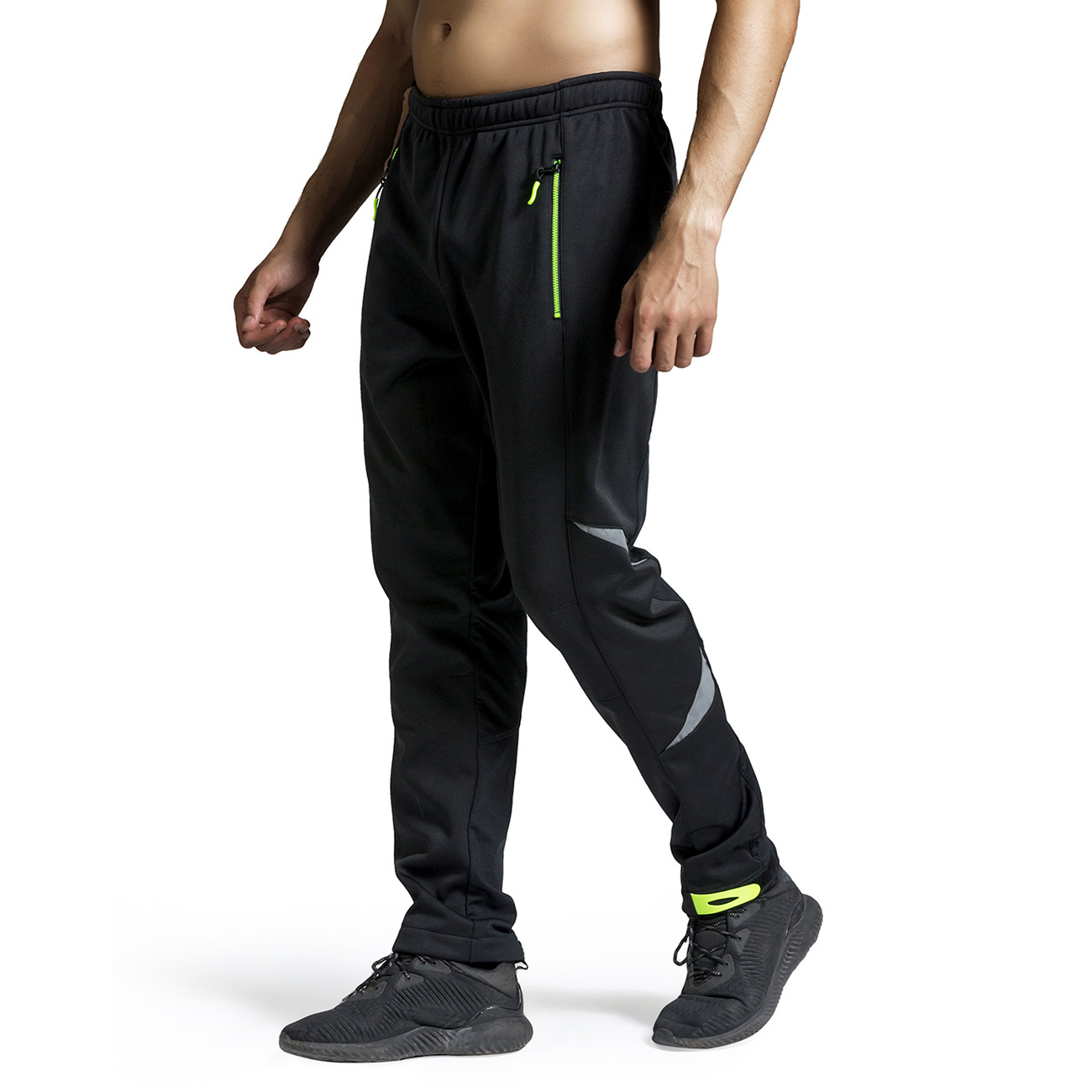 Factory Wholesale Men's Cycling Pants Fleece Thermal Windproof Winter Outdoor Pants for Biking Running Hiking Winter Bike Pants