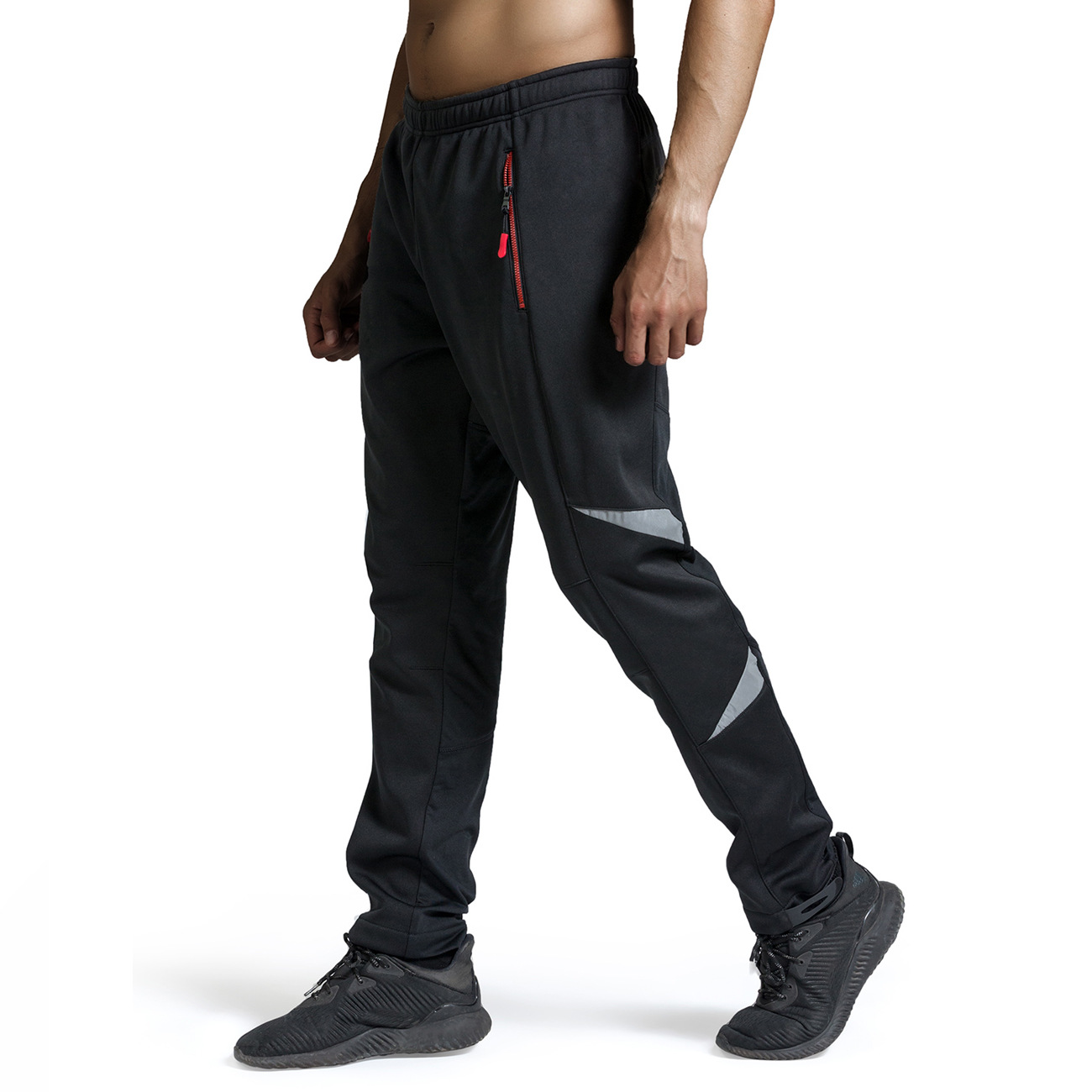 Factory Wholesale Men's Cycling Pants Fleece Thermal Windproof Winter Outdoor Pants for Biking Running Hiking Winter Bike Pants